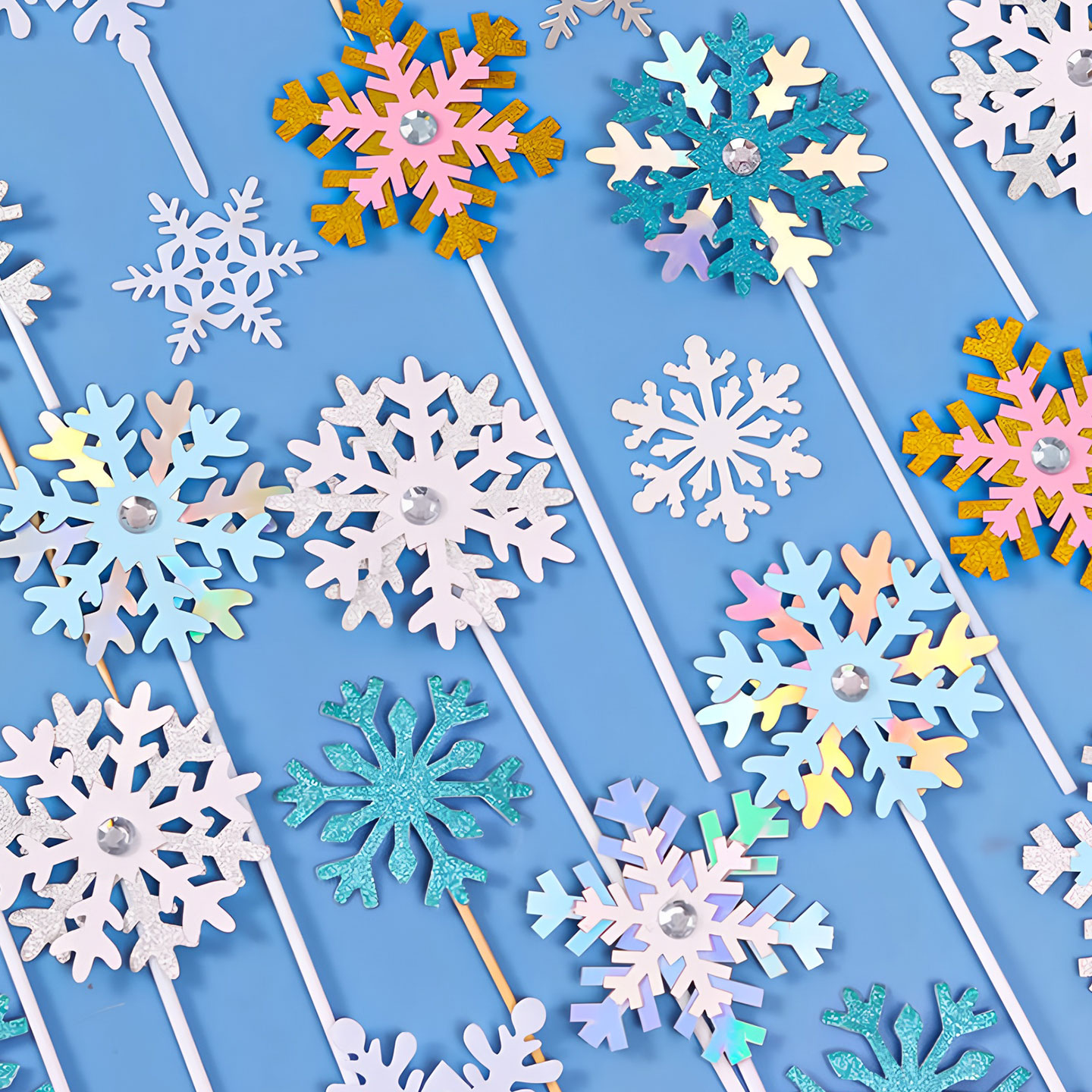圣诞雪公主蛋糕装饰雪花插件