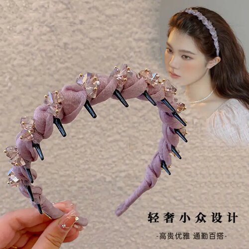 带齿碎发波浪发箍女2025新款