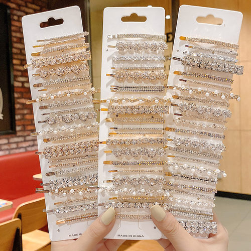 网红水钻2020年新款刘海边夹发卡