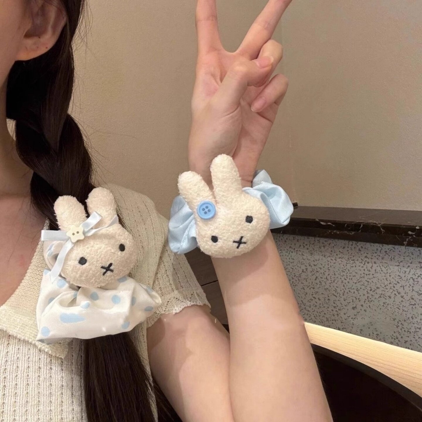 可爱韩系蝴蝶结米菲兔发圈甜美少女发绳大肠发圈扎丸子头头绳发饰,饰品/流行首饰/时尚饰品新,发饰,淘宝优惠券,粉丝福利购,淘宝优惠卷