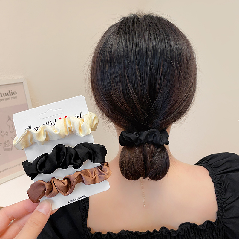 高级感褶皱大肠发圈头饰