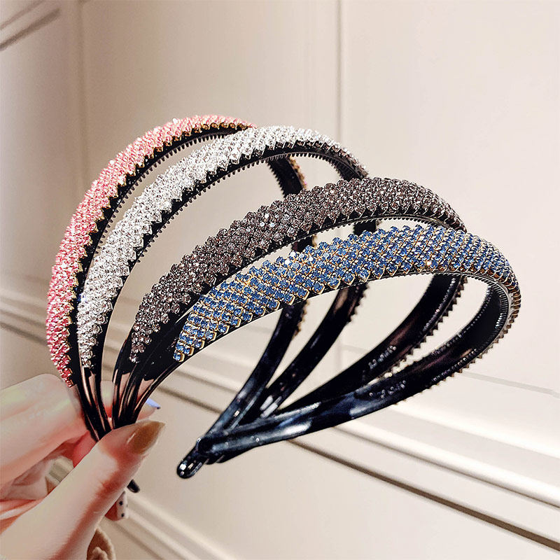 网红新款水钻发箍女高端2021高级感简约压发头箍百搭外出发卡夏季