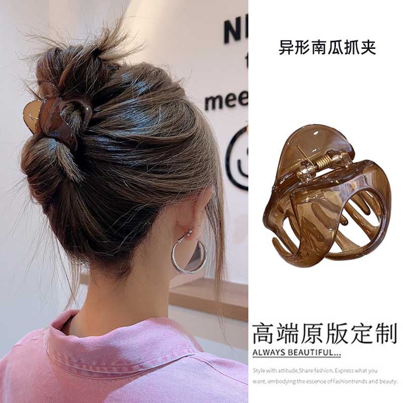 异行南瓜抓夹半扎发发抓