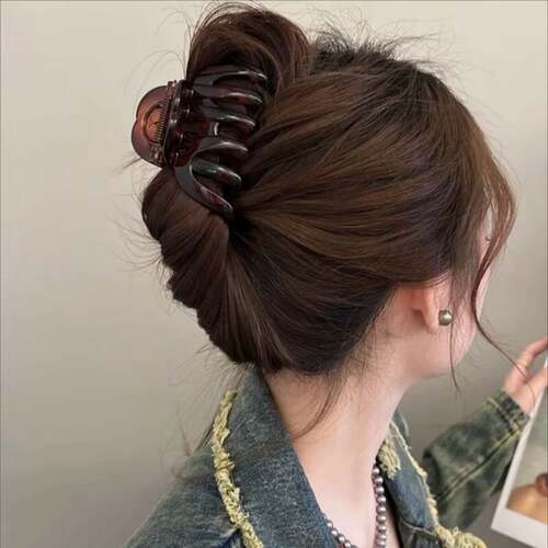 大号抓夹复古鲨鱼夹盘发