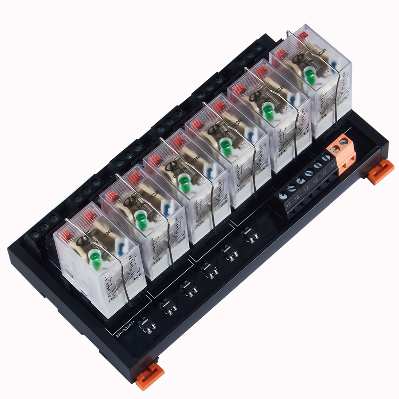 小型中间继电器24v220v交流带底座8脚12v直流继电器模组模块LY2N