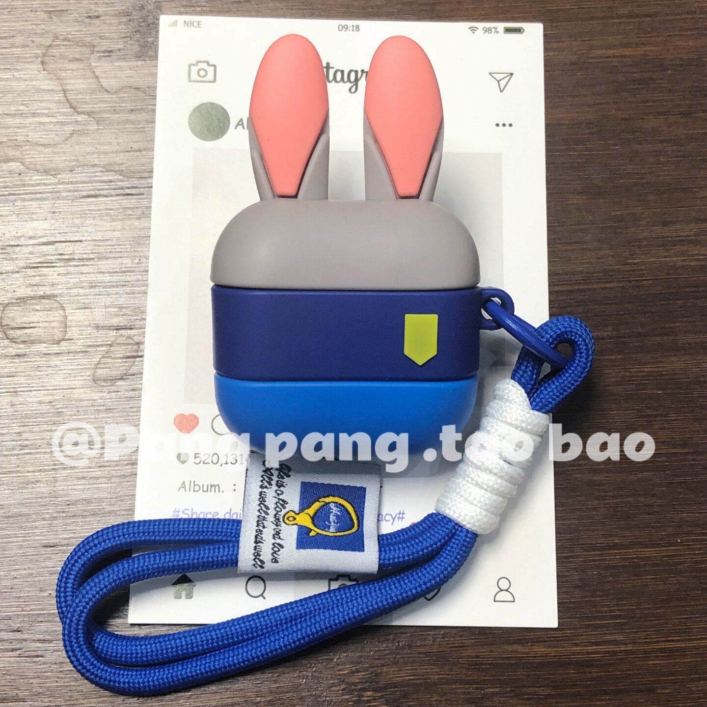 可爱兔耳朵朱迪适用AirPodsPro3代耳机壳苹果蓝牙AirPods4代软1/2代硅胶3代防摔Pro2女Pro三代保护套带挂绳女