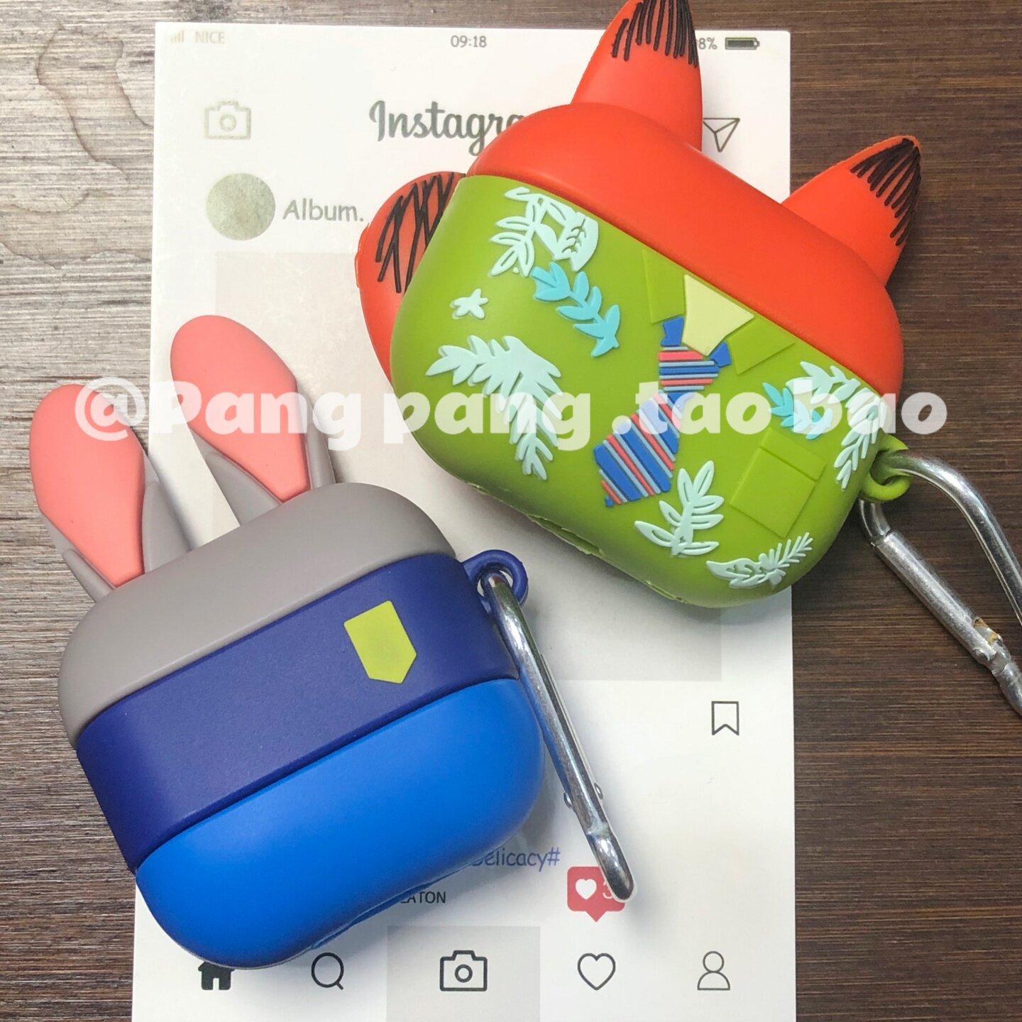 可爱疯狂动物城兔耳朵尼克朱迪适用AirPodsPro3代耳机壳苹果蓝牙AirPods4代软1/2代硅胶3代防摔Pro2女Pro三代