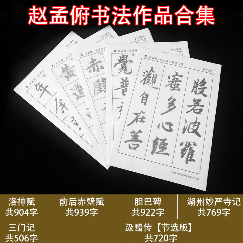 赵孟俯毛笔字帖初学者书法描红赵体行书楷书洛神赋三门记胆巴碑前后赤壁赋道德经汲黯传宣纸梅花诗闲居赋