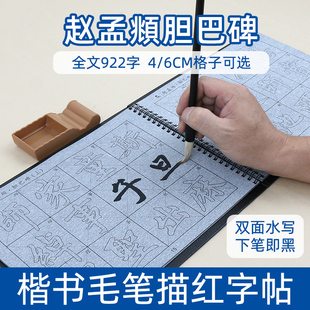 赵体楷书毛笔字帖水写布套装 赵孟俯胆巴碑 清水速干练字练习神器反复书写毛笔字赵孟頫行楷描红水写