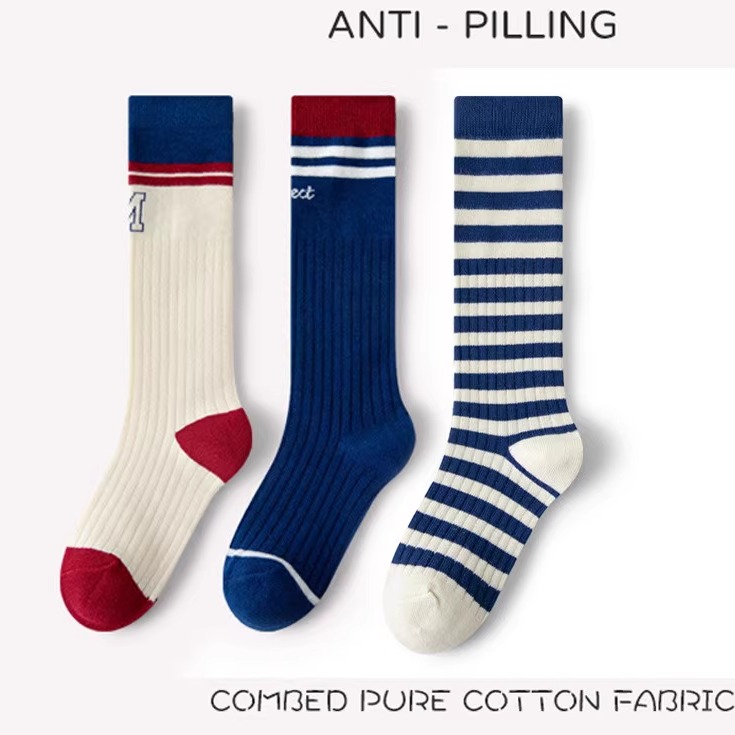 儿童热卖时尚长筒袜纯棉运动潮牌