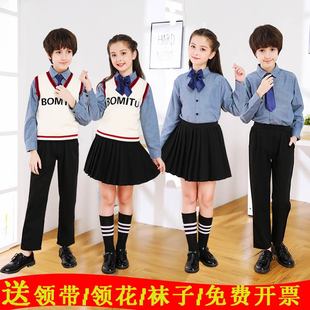 中小学生校服套装 英伦风朗诵演出合唱表演服装 幼儿园男女儿童班服