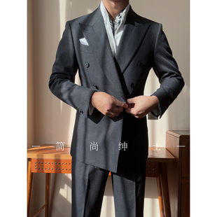 型细节213 高定设计版 新款 优雅绅士六扣一双排扣西服套装