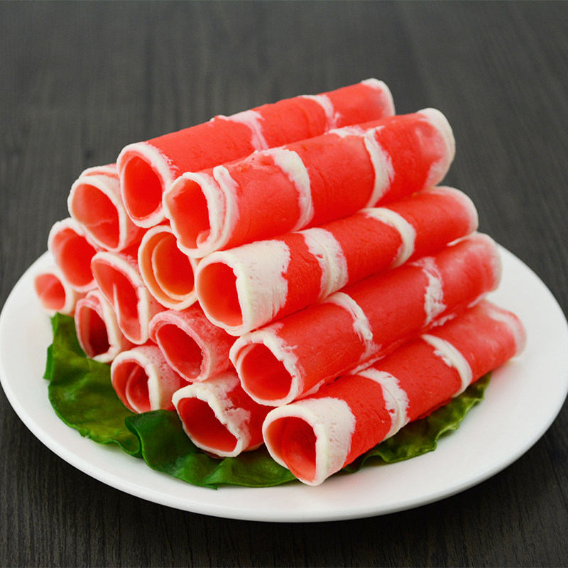 仿真羊肉卷假牛肉卷食物模型酒店火锅菜品摆盘装饰儿童过家家玩具