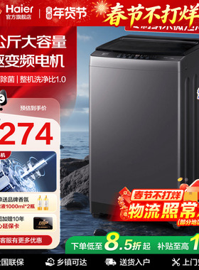 洗衣机以旧换新补贴海尔波轮全自动家用12kg超大容量除菌20D1