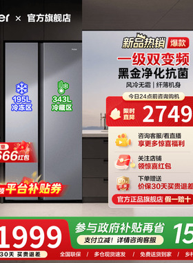 [换新补贴]海尔538L两双对开门大容量家用一级能效无霜电冰箱旗舰