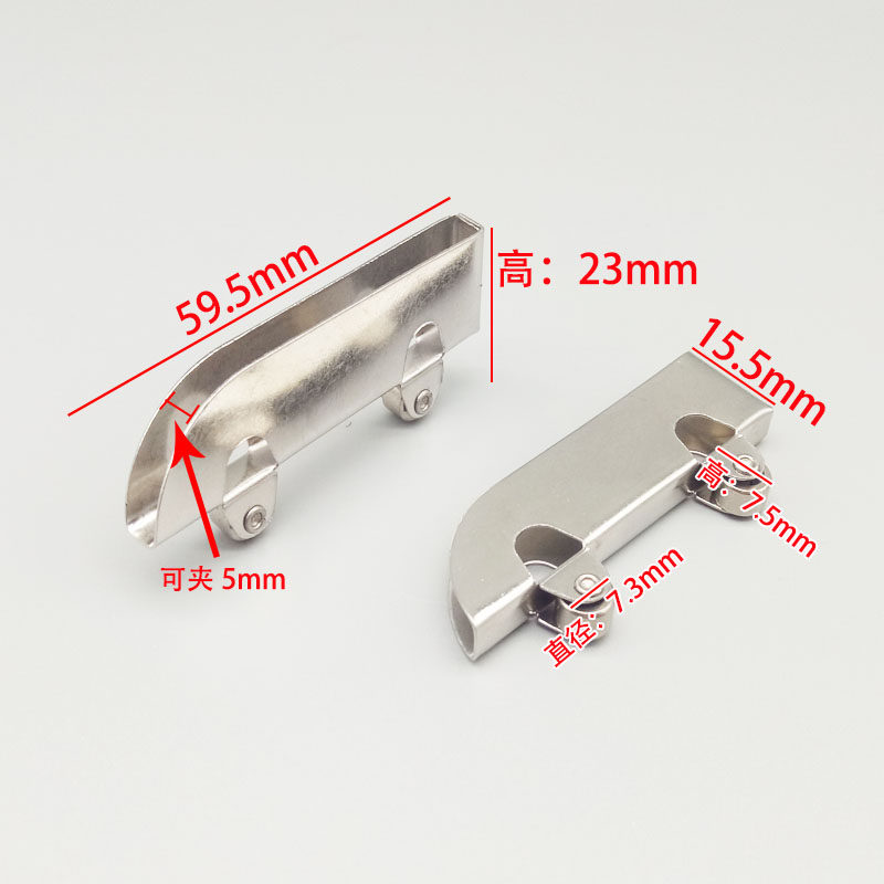 5mm玻璃轮飞机夹轮不锈钢玻璃轨道展示柜橱柜推拉门手机柜台滑轮