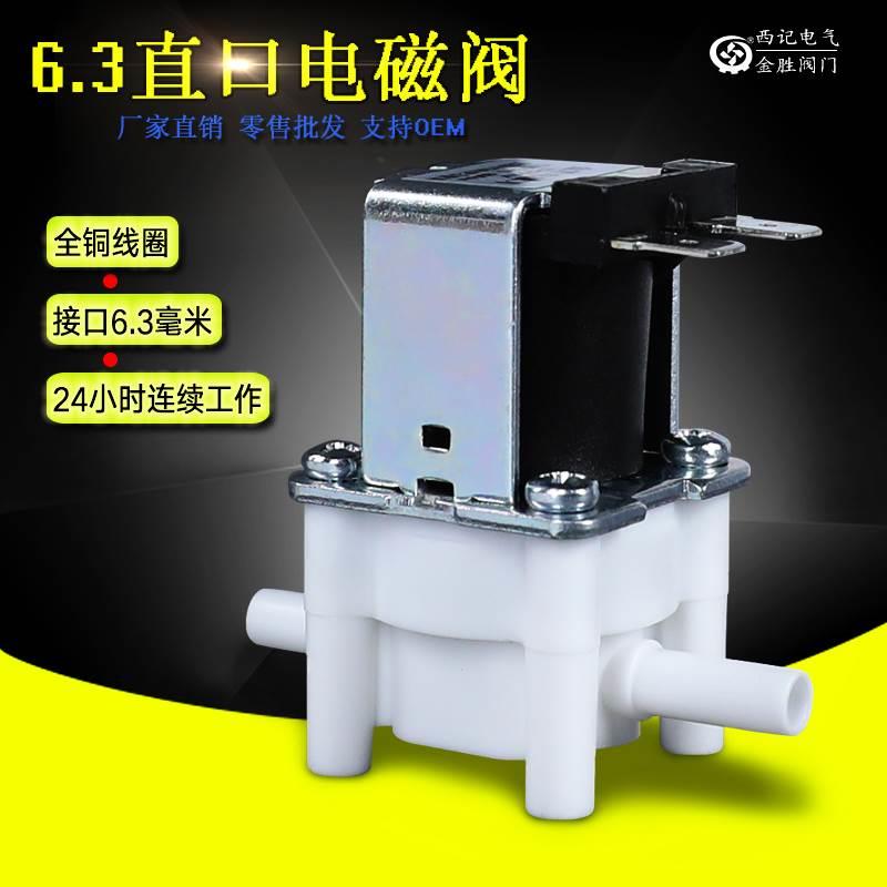 两分直插型 RO机、纯水机塑料电磁阀 全铜线圈 DC12V 24V AC220V*