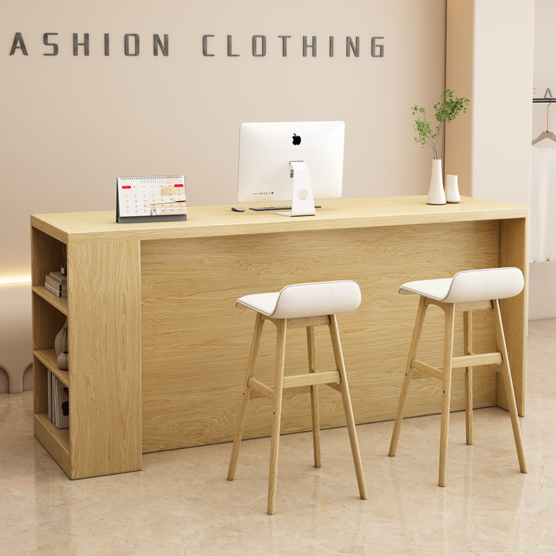 服装店收银台店铺吧台简约烤漆前台女装美容店接待台高端定制柜台