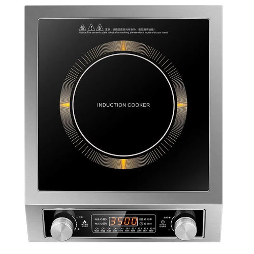 Flat Induction Cooker 3500w High Power Concave Battery Stove