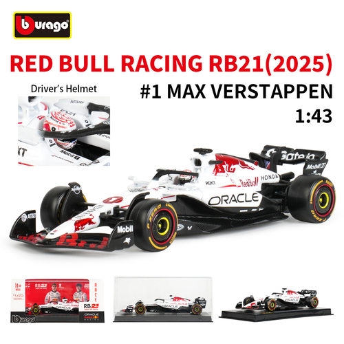 比美高143红牛白牛赛车合金模型
