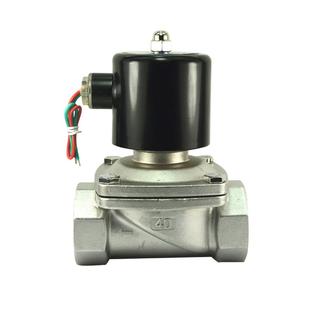 不锈钢常闭电磁阀水阀气阀6分1寸开关电磁控制阀AC220V4分24V12V