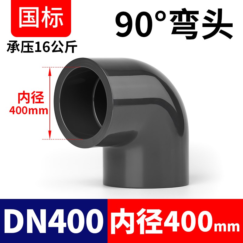 UPVC直角弯头90度PVC管弯管件化工水管快装内插接头4分20 25 32mm图片