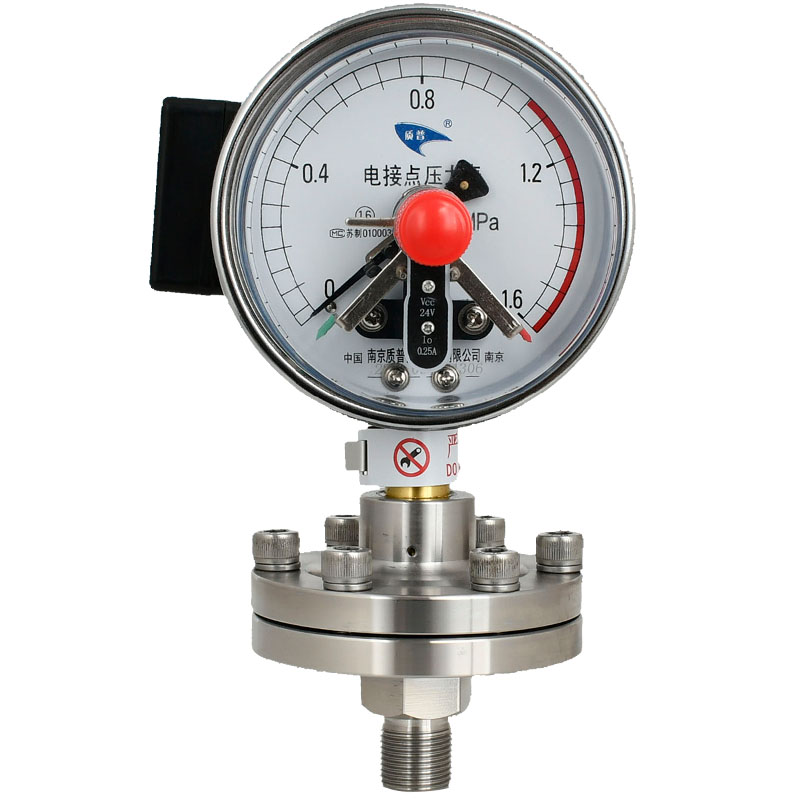 质普隔膜压力表YXCHK-100ML压滤机管道电接点感应MPA南京压力表