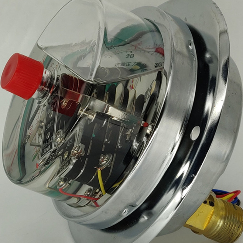 轴向抗震电极点压力表YNXC100ZT耐振电接点25MPa真空油液压表仪表