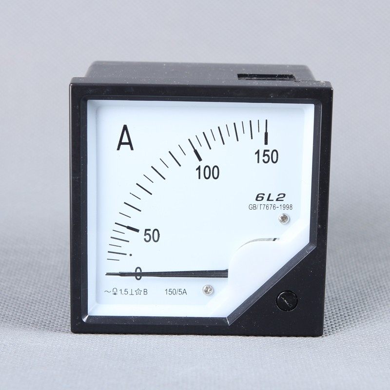 柳市大厂6L2-A电流表50/5A75/5A交流指针式电O流表头开孔76*76齐