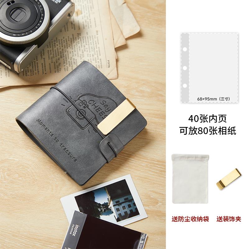 拍立得三寸活页相册大容量收纳 富士相纸专用影集本 情侣照片整理图片