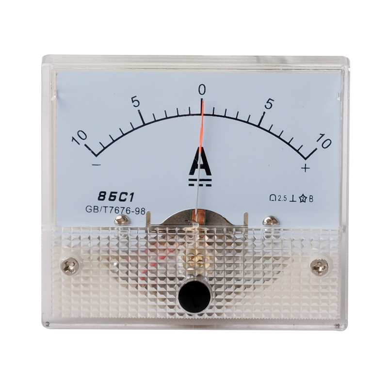 85C1直流正负电流表1A 2A 5AF 10A 50A双向指针式表头