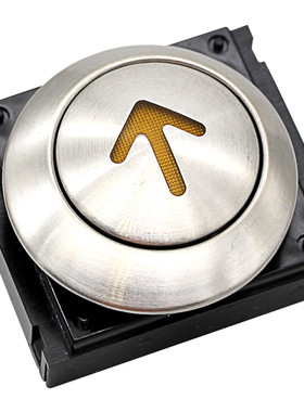 电梯配件日立电梯圆薄型按钮CL-PO橙色光不锈Q钢按钮外呼楼层按钮