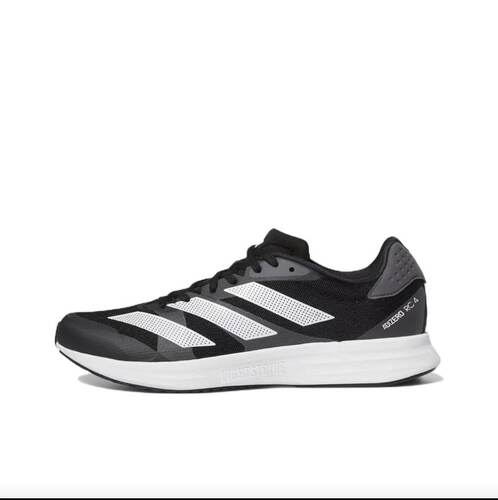 adidas Adizero Rc 4舒适百搭网布低帮休闲跑步鞋黑灰白GX8153