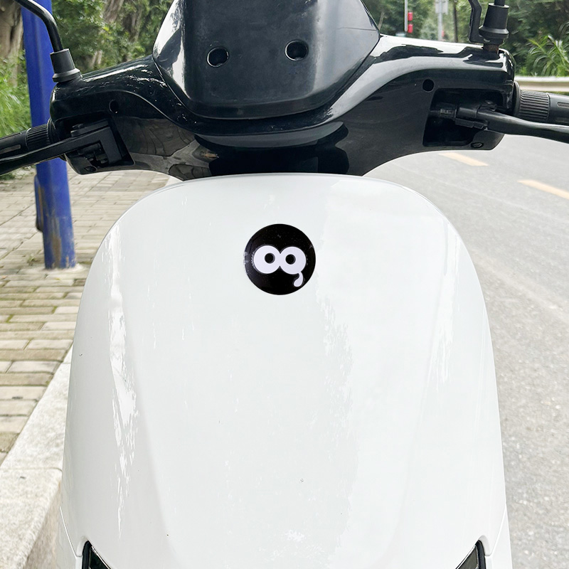 适用9号电动车改标车身个性车贴小配件九号侧身贴装饰贴金属贴