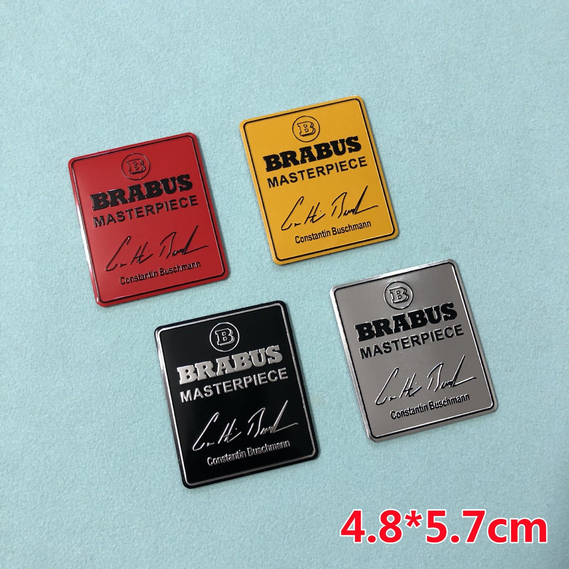 适用奔驰改装巴博斯BRABUS设计师签名铭牌贴标 C级E级S级车标铝贴