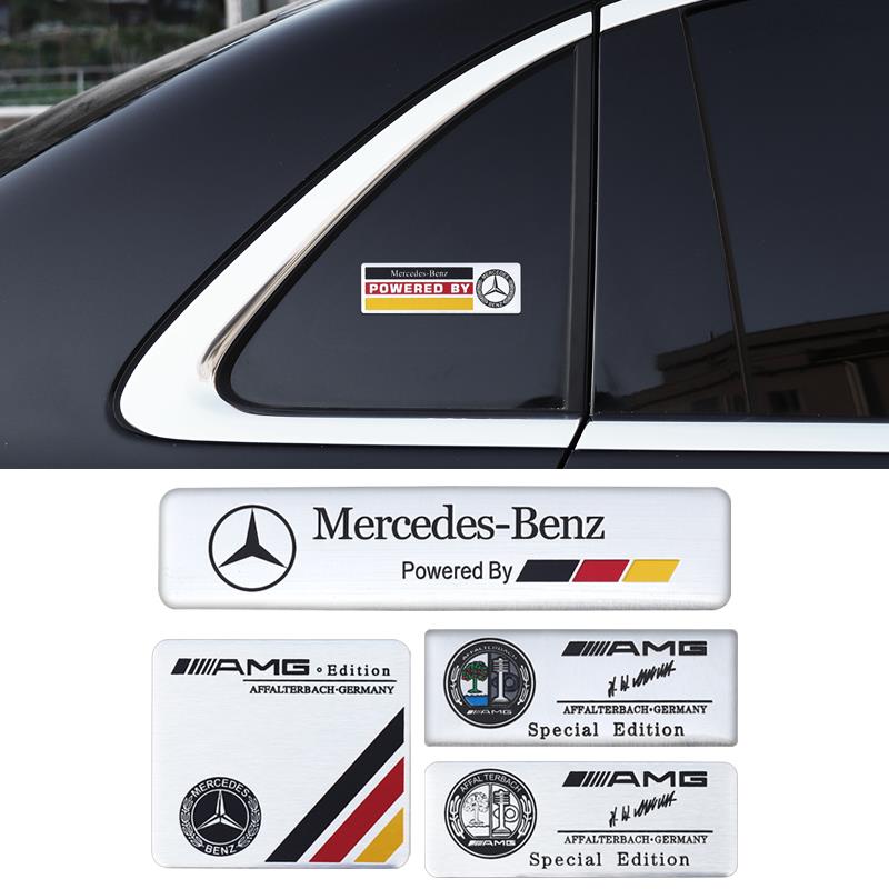 奔驰C200L E300L GLC260L GLA GLB CLA级AMG车标贴改装侧标装饰贴