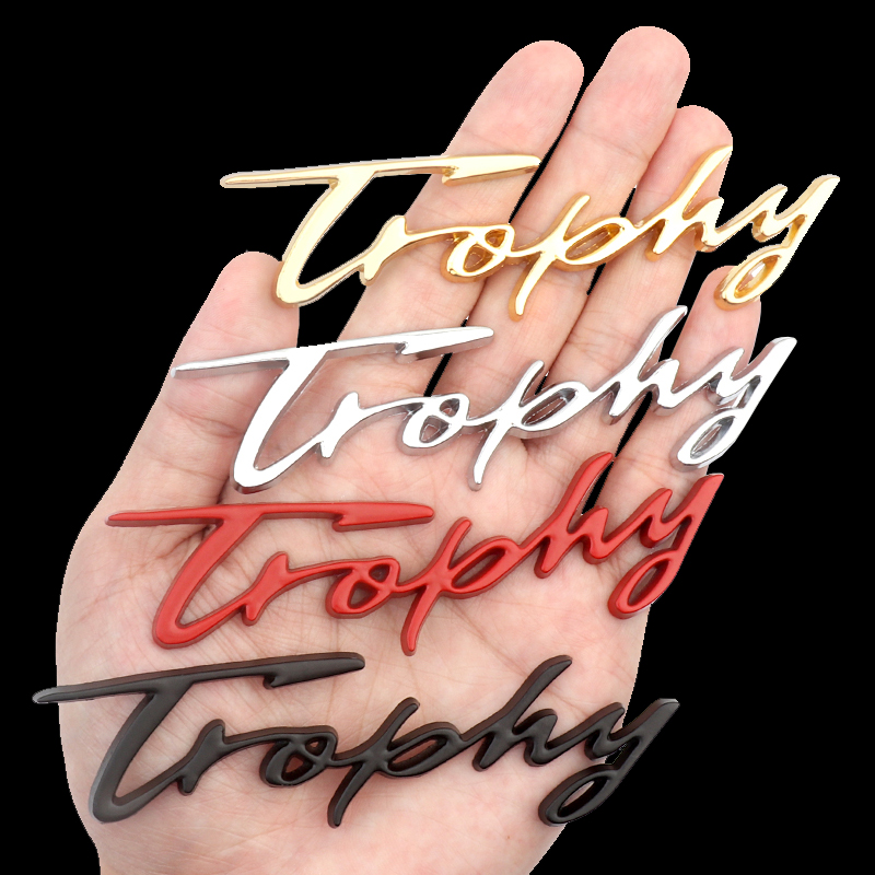 全新名爵MG765个性纪念车贴Trophy英文字母车标金属车身标装饰贴