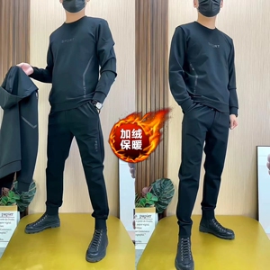 819早秋新款套装三件套短袖长袖休闲丝光棉舒适透气个性潮流情侣