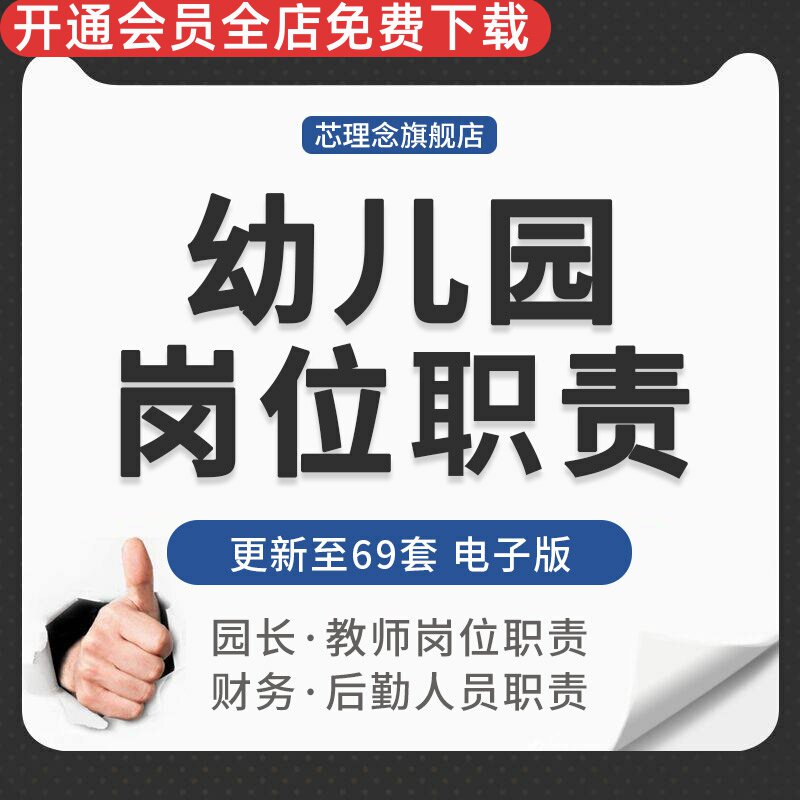 幼儿园副园长班主任办公室主任生活老师财务后勤厨房人员岗位职责幼儿园财务人员厨师报账员采购后勤岗位职责