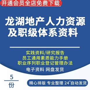 地产公司人力资源职级体系资料职业等级管理办法薪酬体系资料地产集团员工通用素质能力手册员工职业等级管理