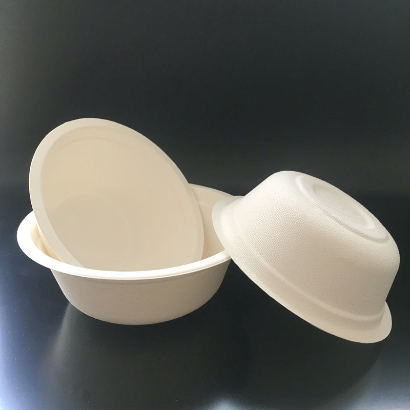 一次性纸碗家用餐具环保碗筷套装圆形纸碗户外野餐烧烤火锅碗50装
