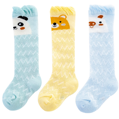 夏季薄款纯棉宝宝袜子过膝长腿袜