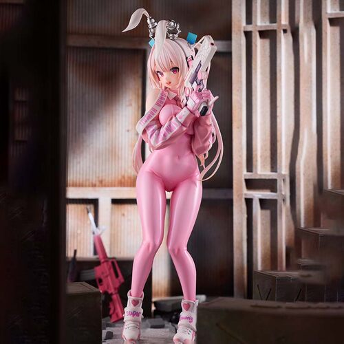 优质版Superbunny粉色美少女手办超级兔子动漫二次元雕像潮玩摆件