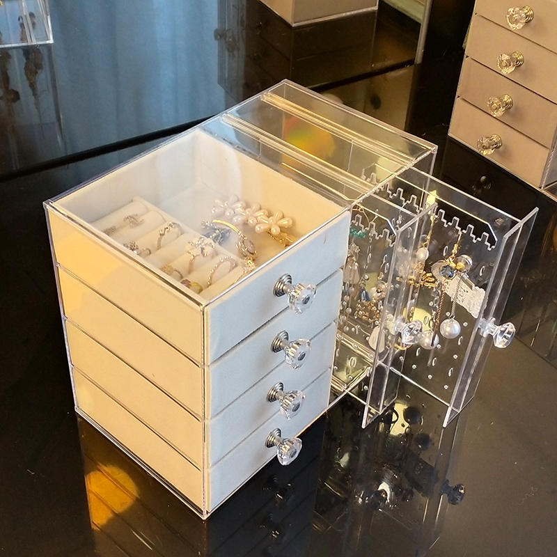 家用防尘收纳架首饰盒