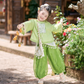小女孩套装 春秋古风新中式 儿童国风唐装 汉服女童2026新款