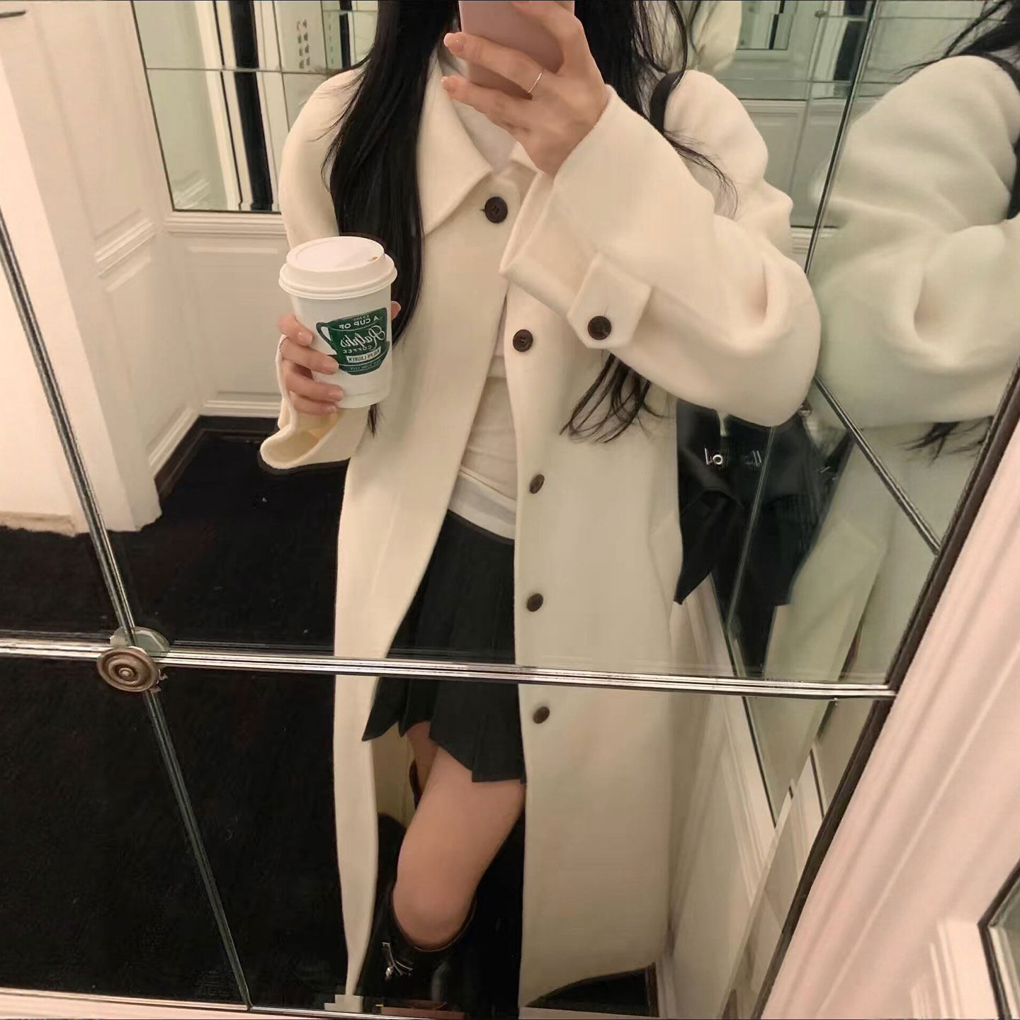 高品质韩版羊绒呢子大衣女2026秋冬新款巨好看氛围感精致毛呢外套