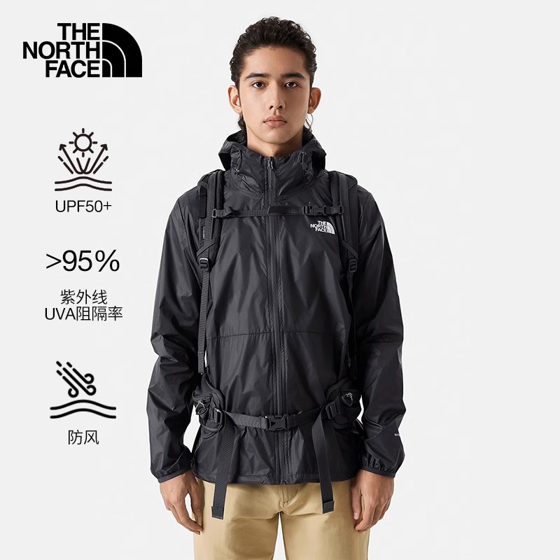 TheNorthFace北面防晒衣男夏季户外UPF50+多功能风壳皮肤衣8AUQ