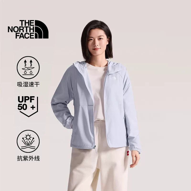 北面防晒衣女户外轻薄速干皮肤衣图片
