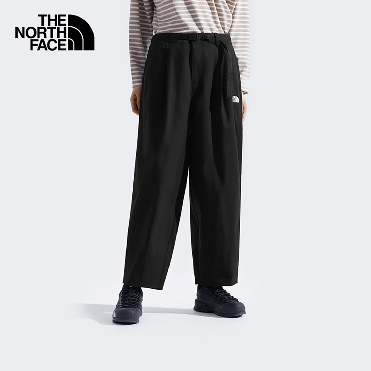 北面棉质宽松休闲长裤女