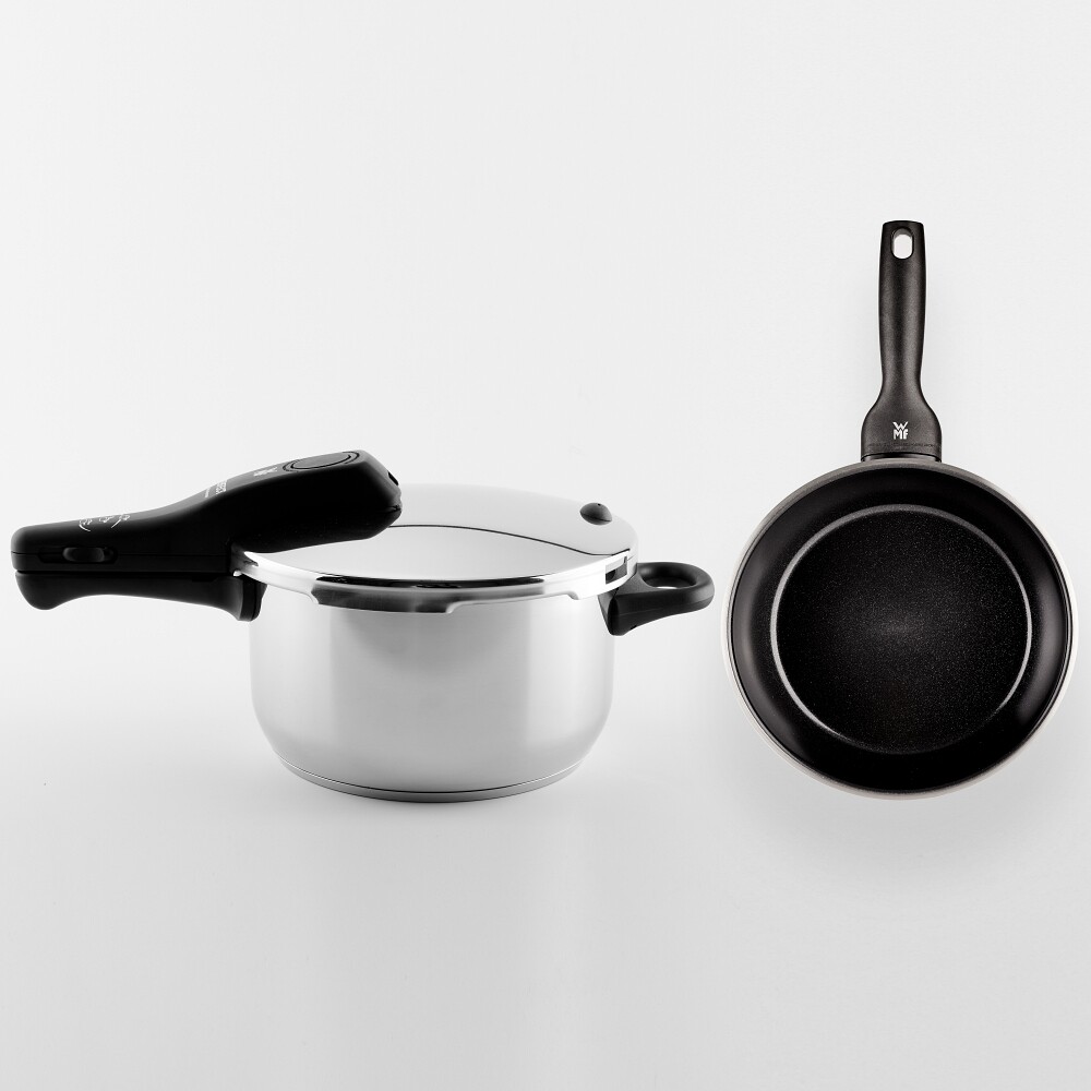 德国产wmf 不锈钢4.5l高压锅perfect系列 耐高温不粘锅24cm两件套